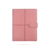 Potable simple style PU leather A5 A6 6 ring binder organizer planner