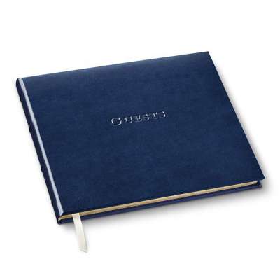 Customized classic high quality wedding message book PU leather cover